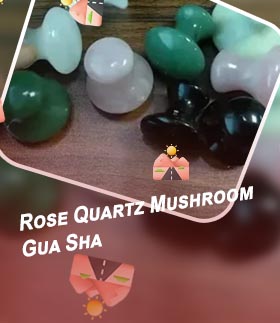 Rose quartz mushroom gua sha