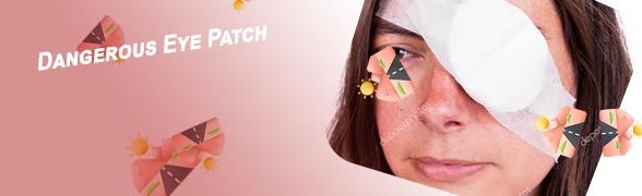White medical eye patch